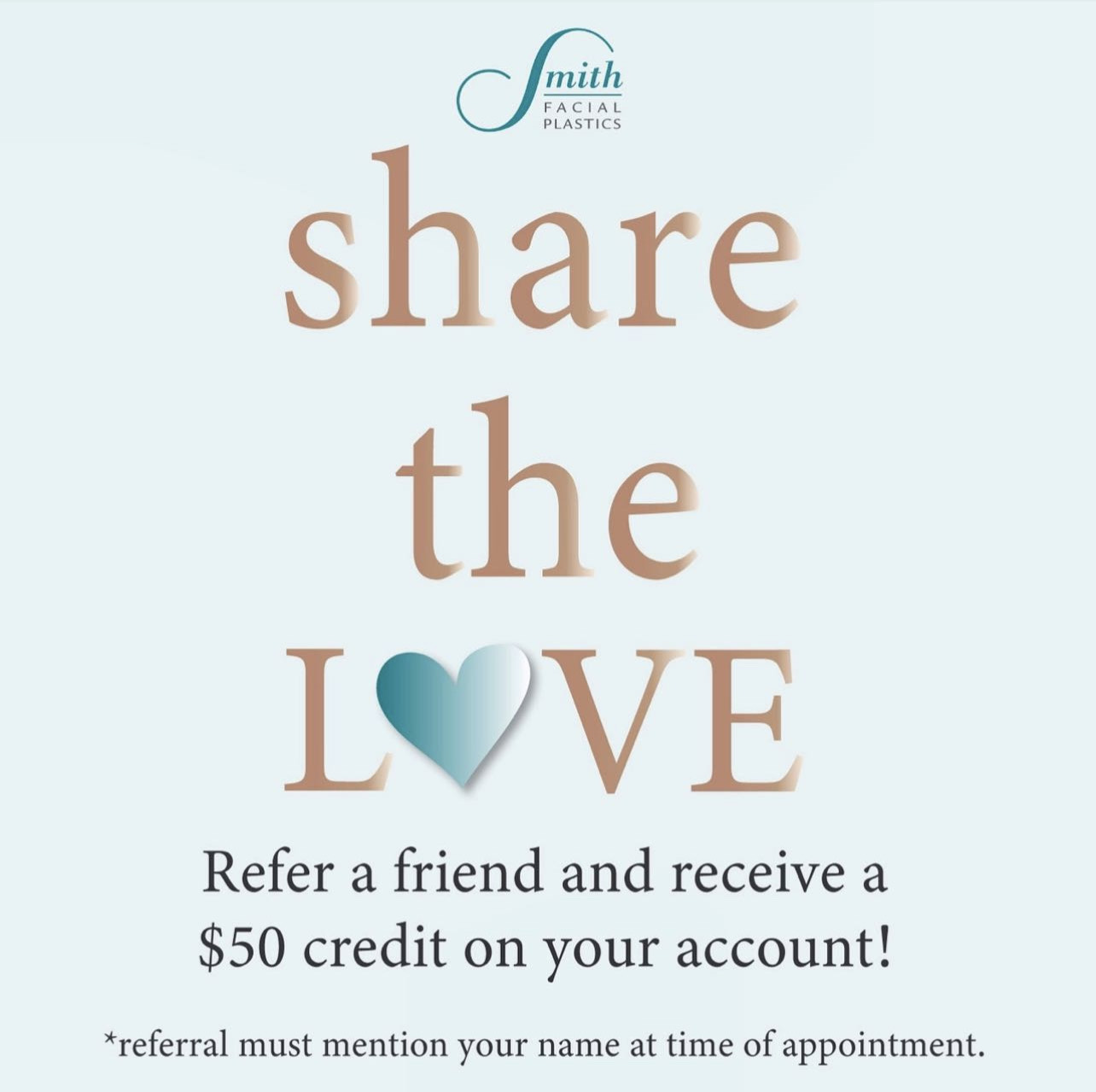 Share the Love: Refer a friend, receive a discount